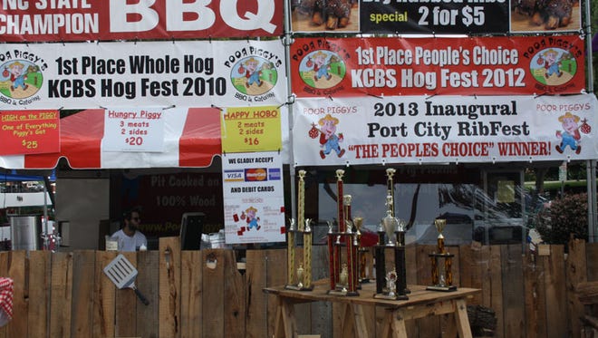 A $7 ticket will get you in the door. Once you're there, you can check out the menus and prices from world-renowned barbecue teams. For an extra $12, you can purchase a Rib Sampling Ticket Book and use coupons to get different "bone" samples.