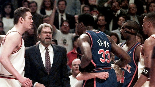 1996: Patrick Ewing argues with Jackson.
