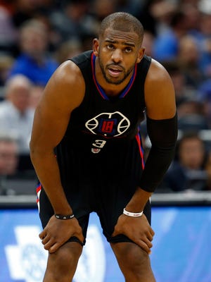 LA Clippers guard Chris Paul (3) looks on against the Orlando Magic during the second half at Amway Center.