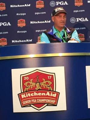 Rocco Mediate is back to defend last year's victory at the Senior PGA Championship.