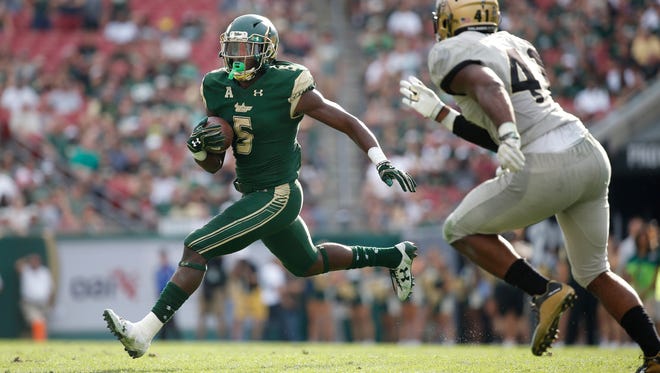 Six of South Florida's Marlon Mack’s 15 rushing touchdowns last season went for 43 yards or more.