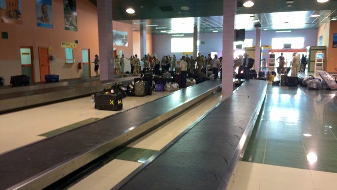 There's plenty of baggage claim space in Cuba's Santa Clara airport.