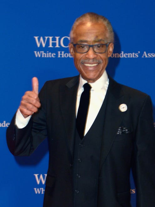 Reverend Al Sharpton give the thumbs up!