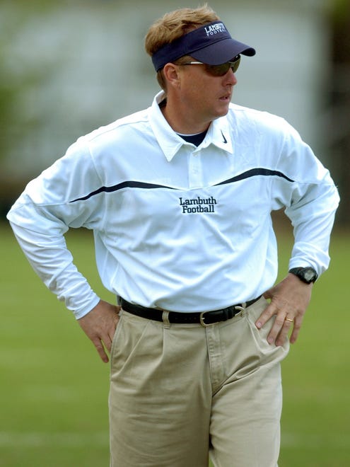 April 8, 2008 - New head coach Hugh Freeze during Lambuth's spring football game Saturday at Lambuth University's L.L. Fonville Field in Jackson.