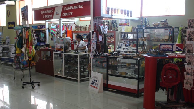 Souvenirs are available in the Santa Clara airport departures hall.
