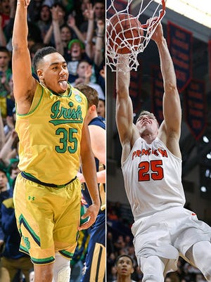Notre Dame's Bonzie Colson and Princeton's Steven Cook are the key players for their respective teams.
