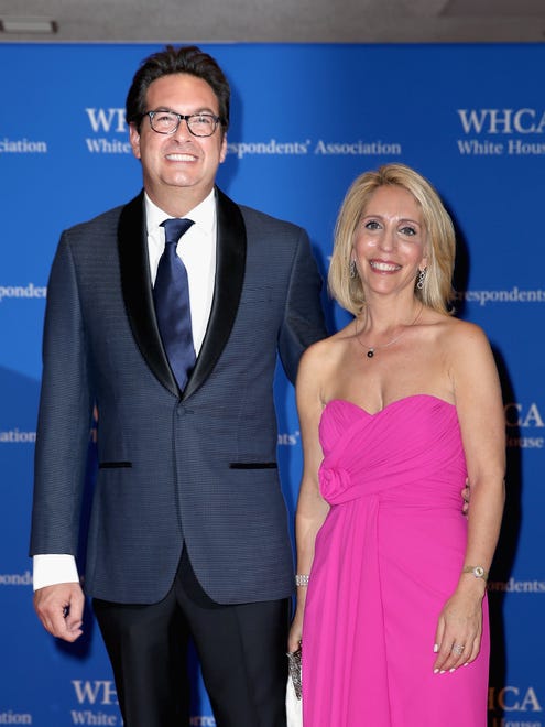 Marc Adelman and Dana Bash attend the Correspondents' Association event.