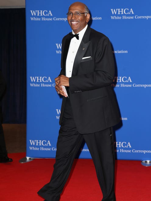 Former Head of the Republican National Committee Michael Steele walks the WHCD red carpet.