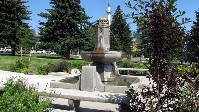 In this July 2, 2015, photo, a memorial to fallen Confederate soldiers is shown in Helena, Montana.