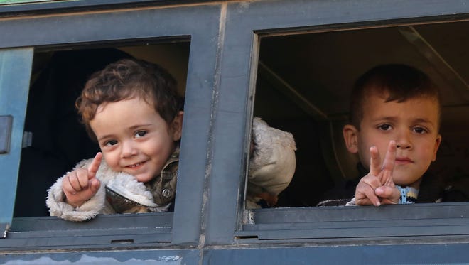 Aleppo children on Dec. 15, 2016.